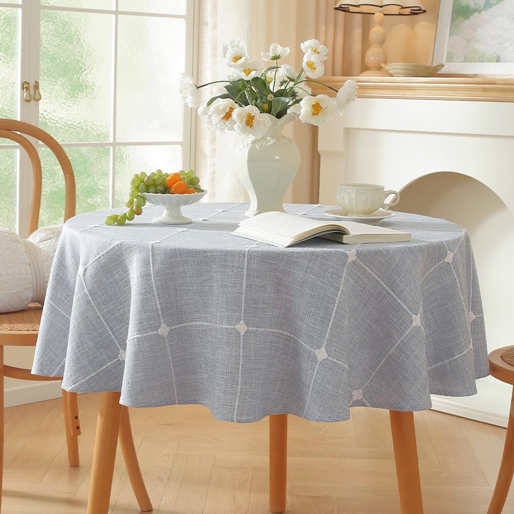 Round Linen Tablecloth for Dining Tables - Image 2