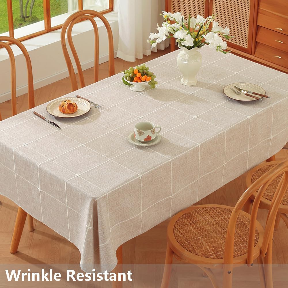 Rustic Cotton Rectangular Tablecloth for Seasonal Dining - Image 2