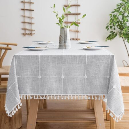 Cotton Rectangular Tablecloth for Large Dining Tables