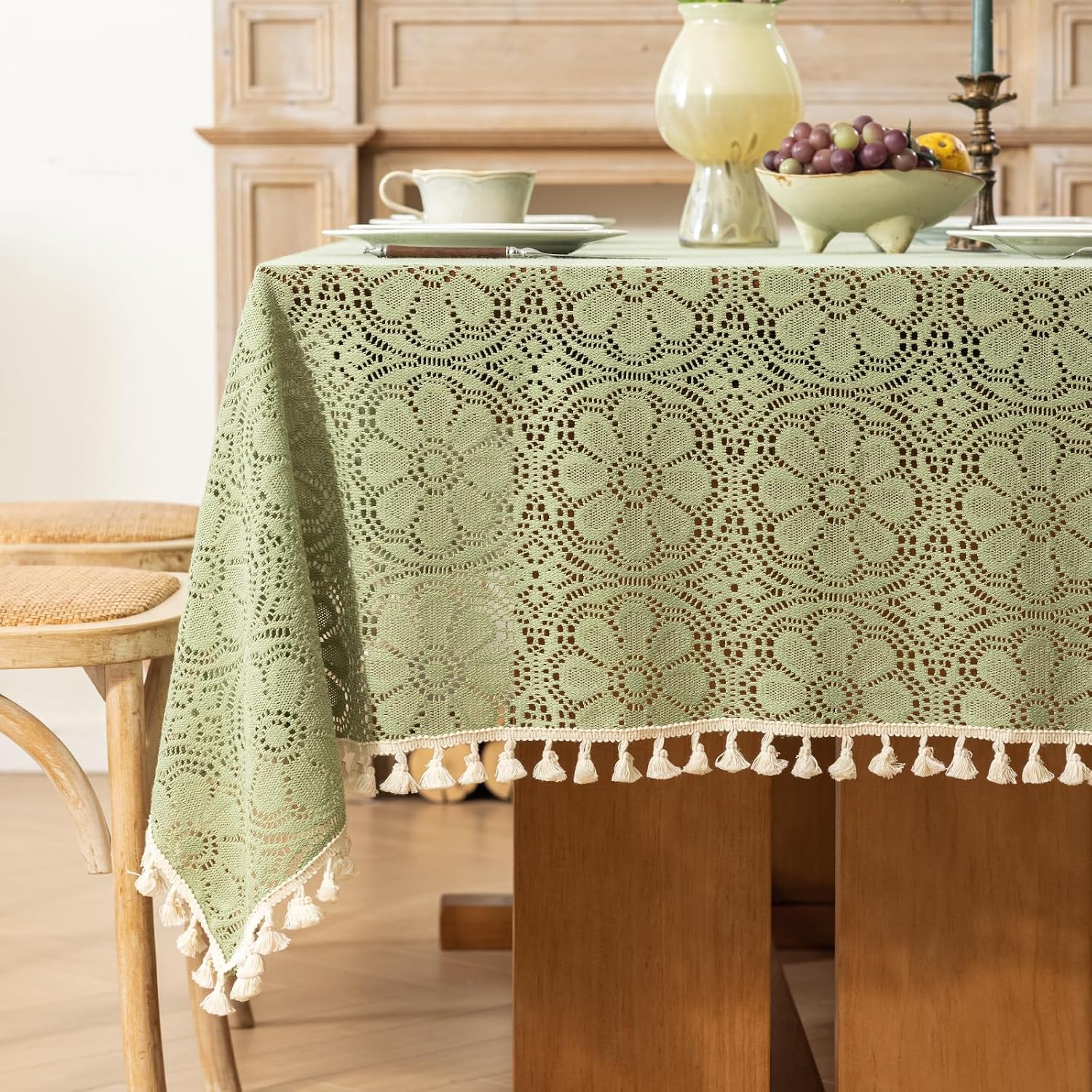 Crochet Lace Rectangular Tablecloth